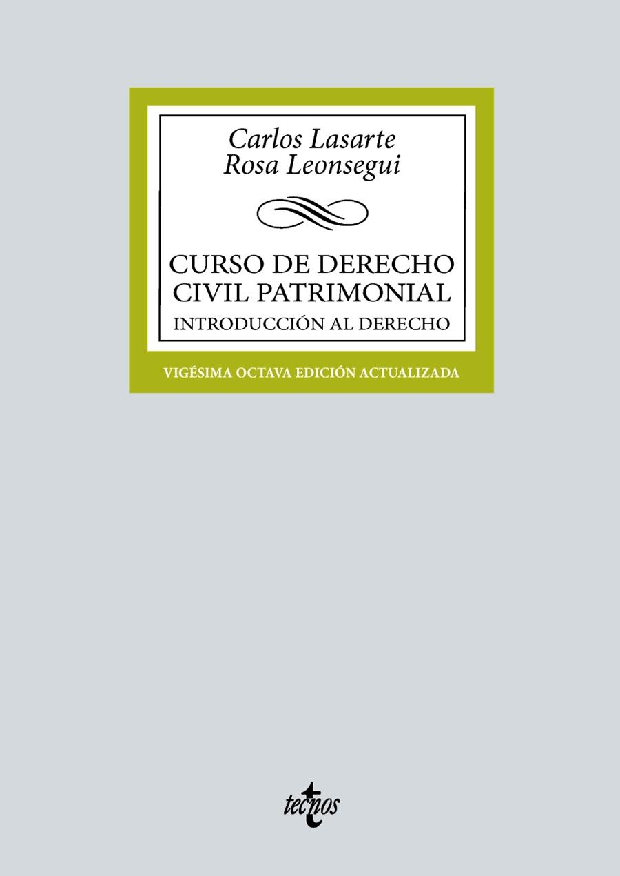 CURSO DE DERECHO CIVIL PATRIMONIAL | 9788430987818 | LASARTE, CARLOS / LEONSEGUI, ROSA