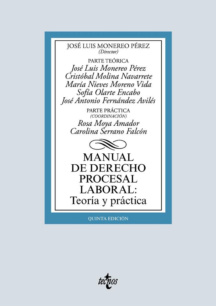 MANUAL DE DERECHO PROCESAL LABORAL | 9788430980420 | MONEREO PÉREZ, JOSÉ LUIS / MORENO VIDA, MARIA NIEVES / OLARTE ENCABO, SOFIA