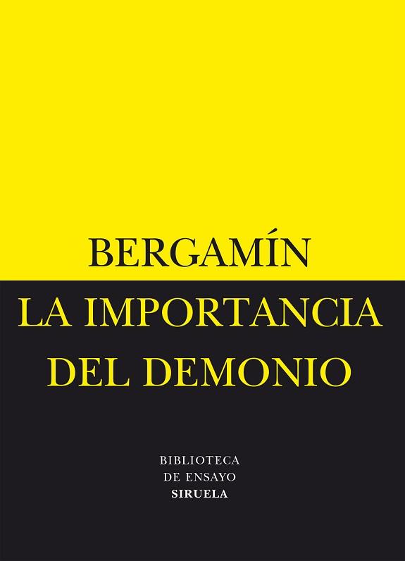 IMPORTANCIA DEL DEMONIO, LA | 9788478444960 | BERGAMIN, JOSE
