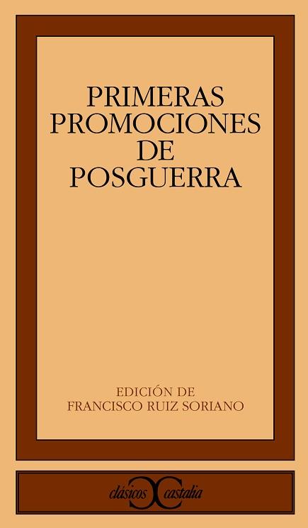 PRIMERAS PROMOCIONES DE LA POSGUERRA. ANTOLOGÍA POÉTICA | 9788470397691 | FIGUEROA, ÁNGELA / CONDE, CARMEN
