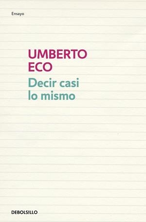 DECIR CASI LO MISMO | 9788483468920 | ECO, UMBERTO