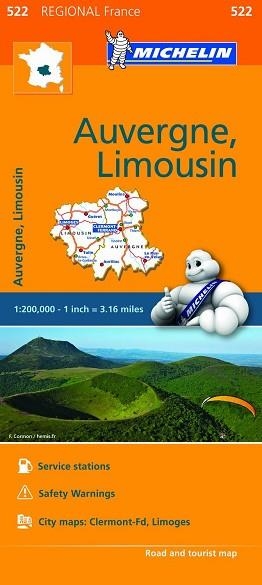AUVERGNE, LIMOUSIN : MAPA 522 | 9782067209268 | VARIOS AUTORES