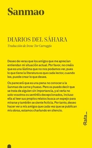 DIARIOS DEL SÀHARA | 9788494489174 | SANMAO