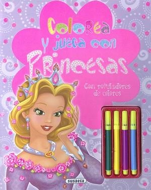 COLOREA Y JUEGA CON PRINCESAS. CON ROTULADORES DE COLORES | 9788467751475 | SUSAETA, EQUIPO