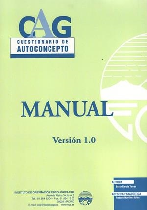 CAG CUESTIONARIO AUTOCONCEPTO (R) | 9788497270007 | GARCIA