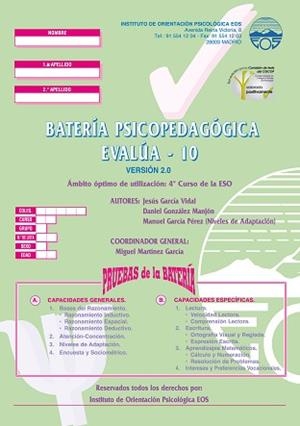 BATERIA PSICOPEDAGOGICA EVALUA - 10 (CUADERNOS) | 9788489967137 | GARCÍA VIDAL, JESÚS