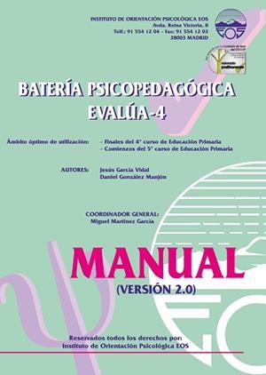 BATERIA PSICOPEDAGOGICA EVALUA - 4 (MANUAL) | 9788497272520 | GARCÍA VIDAL, JESÚS