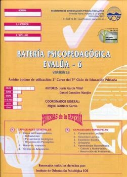 BATERIA PSICOPEDAGOGICA EVALUA - 6 (CUADERNOS) | 9788485851706 | GARCÍA VIDAL, JESÚS