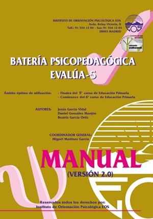 BATERIA PSICOPEDAGOGICA EVALUA - 5 (MANUAL) | 9788497271066 | GARCÍA VIDAL, JESÚS / GONZÁLEZ MANJÓN, DANIEL