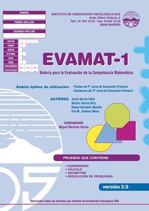 EVAMAT - 1 (CUADERNOS) | 9788497273572 | MARTÍNEZ GARCÍA, MIGUEL