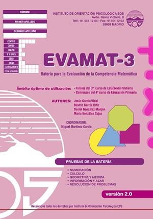 EVAMAT - 3 (CUADERNOS) | 9788497273596 | MARTÍNEZ GARCÍA, MIGUEL