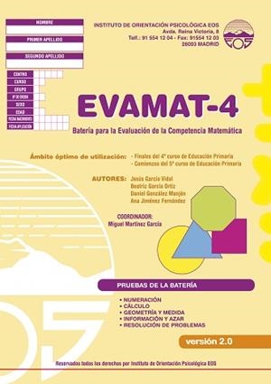 EVAMAT - 4 (CUADERNOS) | 9788497273602 | MARTÍNEZ GARCÍA, MIGUEL