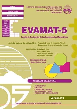 EVAMAT - 5 (CUADERNOS) | 9788497273756 | MARTÍNEZ GARCÍA, MIGUEL