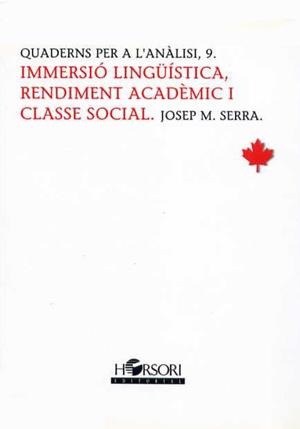 IMMERSIO LINGUISTICA, RENDIMENT ACADEMIC I .. | 9788485840540 | SERRA, JOSEP M.
