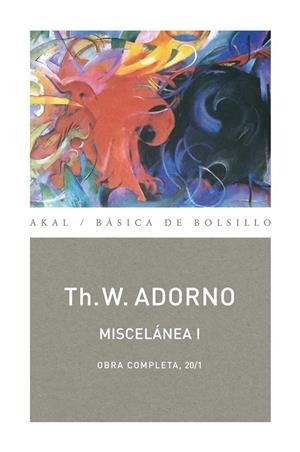 MISCELANEA, I | 9788446016861 | ADORNO, THEODOR W.