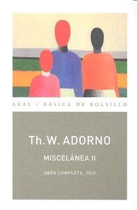 MISCELANEA II | 9788446016908 | ADORNO, THEODOR W.