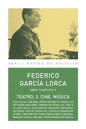 OBRAS V (FEDERICO GARCÍA LORCA) | 9788446029786 | GARCIA LORCA, FEDERICO