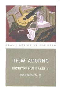 ESCRITOS MUSICALES VI | 9788446040200 | ADORNO, THEODOR W.