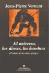UNIVERSO, LOS DIOSES, LOS HOMBRES, EL | 9788433961419 | VERNANT, JEAN-PIERRE