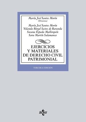 EJERCICIOS Y MATERIALES DE DERECHO CIVIL PATRIMONIAL | 9788430972104 | SANTOS MORÓN, MARÍA JOSÉ / BERGEL SAINZ DE BARANDA, YOLANDA / MARTÍN SALAMANCA, SARA