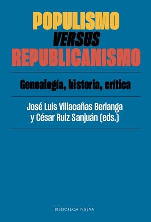 POPULISMO VERSUS REPUBLICANISMO | 9788417408183
