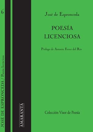 POESÍA LICENCIOSA | 9788498950717 | ESPRONCEDA, JOSÉ DE