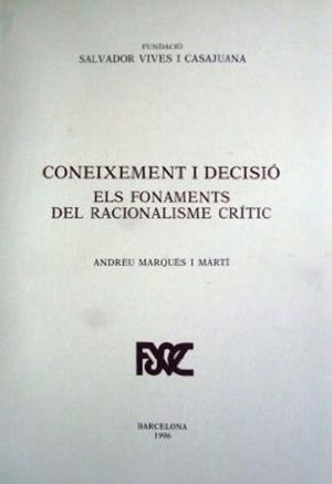 CONEIXEMENT I DECISIÓ | 9788423204953 | MARQUÈS I MARTÍ, ANDREU