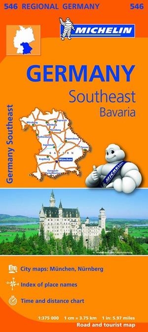 GERMANY SOUTHEAST, BAVARIA : MAPA 546 | 9782067183698 | MICHELIN