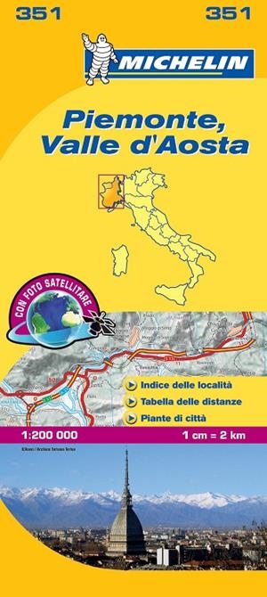 PIEMONTE, VALLE D'AOSTA : MAPA 351 | 9782067126596 | VARIOS AUTORES