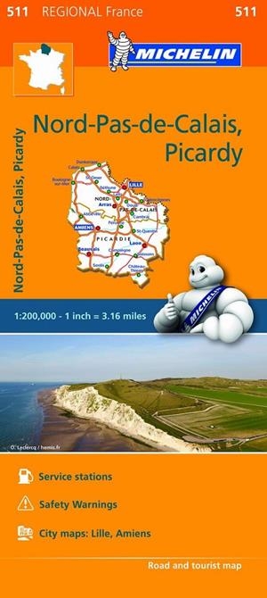 NORD PAS-DE-CALAIS, PICARDY-NORD, PAS-DE-CALAIS, PICARDIE : MAPA 511 | 9782067209589 | MICHELIN