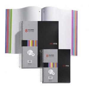 NOTEBOOK 8 COLORS A4 ESPIRAL MIQUELRIUS | 8422593420065