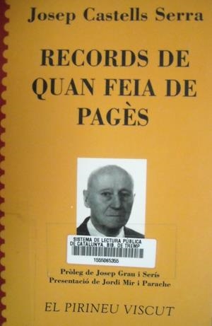 RECORDS DE QUAN FEIA DE PAGÈS | 9788495194060 | CASTELLS SERRA, JOSEP