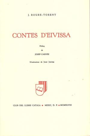 CONTES D'EIVISSA | 9788487883644 | ROURE-TORENT, JOSEP
