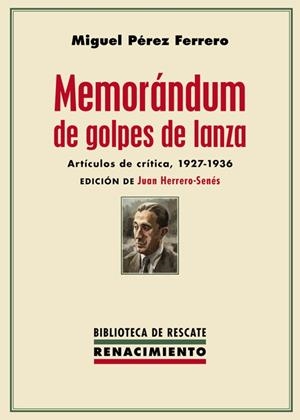 MEMORÁNDUM DE GOLPES DE LANZA | 9788417550424 | PEREZ FERRERO, MIGUEL