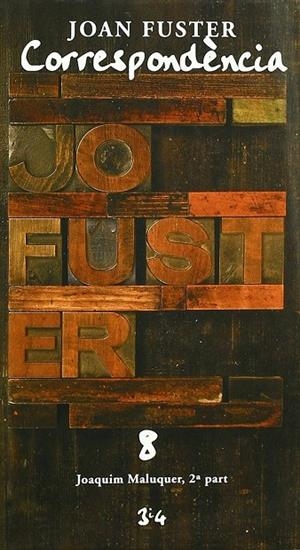 CORRESPONDENCIA FUSTER VIII 2A PART | 9788475026930 | FUSTER, JOAN