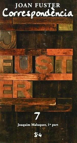 CORRESPONDENCIA JOAN FUSTER VII | 9788475026879 | FUSTER, JOAN