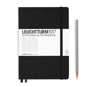 NOTEBOOK MEDIUM A5, TAPA DURA, CON LINEAS NEGRO | 4004117258107
