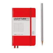 NOTEBOOK POCKET A6, TAPA DURA, CON LINEAS ROJO | 4004117336010