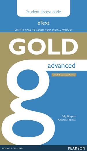 GOLD ADVANCED ETEXT STUDENT ACCESS CARD | 9781447973850 | THOMAS, AMANDA