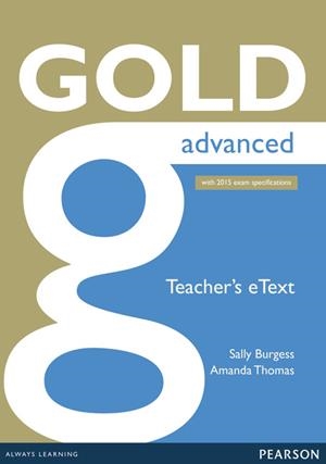 GOLD ADVANCED ETEXT TEACHER CD-ROM | 9781447907015 | THOMAS, AMANDA