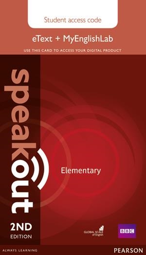 SPEAKOUT ELEMENTARY 2ND EDITION ETEXT & MYENGLISHLAB ACCESS CARD | 9781292172774