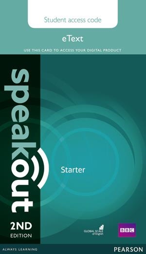 SPEAKOUT STARTER 2ND EDITION ETEXT ACCESS CARD | 9781292172743