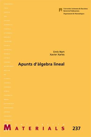 APUNTS D'ÀLGEBRA LINEAL | 9788449066320 | NART, ENRIC / XARLES, XAVIER 