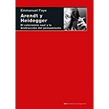 ARENDT Y HEIDEGGER | 9788446026815 | FAYE, EMMANUEL