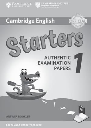 CAMBRIDGE ENGLISH YOUNG LEARNERS 1 FOR REVISED EXAM FROM 2018 STARTERS ANSWER BOOKLET | 9781316635933 | CAMBRIDGE ENGLISH LANGUAGE ASSESSMENT