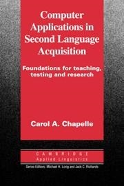 COMPUTER APPLICATIONS IN SECOND LANGUAGE ACQUISITION | 9780521626460 | CHAPELLE, CAROL A.