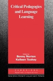 CRITICAL PEDAGOGIES AND LANGUAGE LEARNING | 9780521535229 | NORTON, BONNY / TOOHEY, KELLEEN