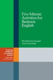 FIVE-MINUTE ACTIVITIES FOR BUSINESS ENGLISH | 9780521547413 | EMMERSON, PAUL / HAMILTON, NICK