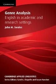 GENRE ANALYSIS | 9780521338134 | SWALES, JOHN