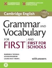 GRAMMAR AND VOCABULARY FOR FIRST AND FIRST FOR SCHOOLS BOOK WITH ANSWERS AND AUDIO | 9781107481060 | THOMAS, BARBARA / HASHEMI, LOUISE / MATTHEWS, LAURA